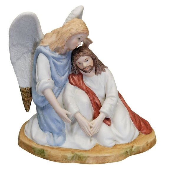 With These Wings‎ Home Interiors 1998 Angel Jesus Religious Matthew 4:10-11 Vtg - Picture 1 of 8